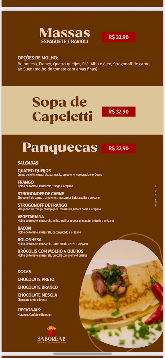 Menu Saborear Restaurante Lajeado-1