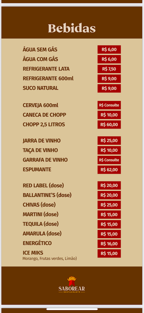 Menu Saborear Restaurante Lajeado-8